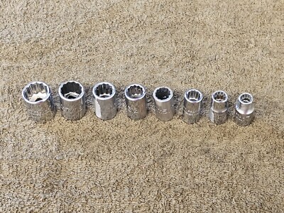 8 Proto Professional Socket Set 1/4 Drive Sae 1/2 7/16 3/8 11/32 5/16 9/32 4714T