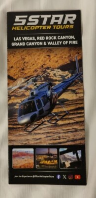 Helicopter Ride Flyer Las Vegas Luxury HELICOPTER Tours Entertainment PROMO FLYER | eBay