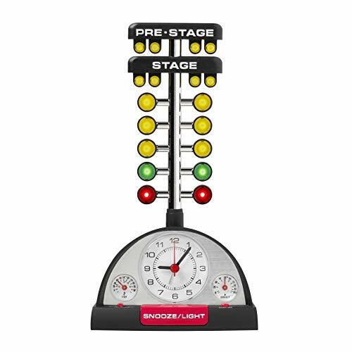Drag Racing Christmas Tree Lighted Thermometer Sound Tabletop Alarm Clock