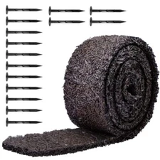 Black Rubber Mulch for Lanscaping 120x4.5 Inch Garden Edging Border Mat