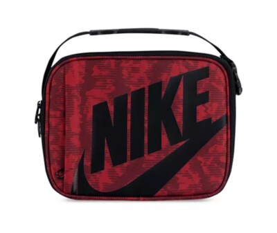 Nike Swoosh Lunch Box Bag Gym Red Hard Shell Insulated Interior