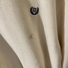 Vintage Chaps Ralph Lauren Sweater Mens Large Cream Crew Neck Cable Knit