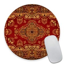 Circular Mouse Pad Rug Mousepad Red Mouse Mat Persian Carpet MousePad Desk Ac...