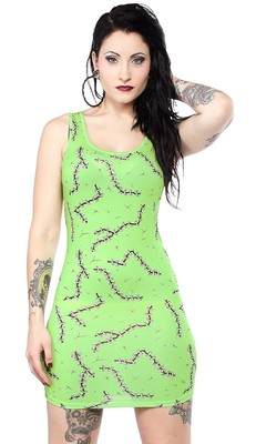 frankenstein green dress Billie Frankenstein & The Bride Print Dress main image 0