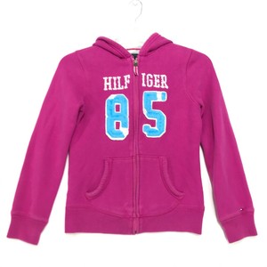 Tommy Hilfiger Spell Out Sew On Sweat Shirt Hoodie Girls Size Xl 16 Pink Zip Up Ebay
