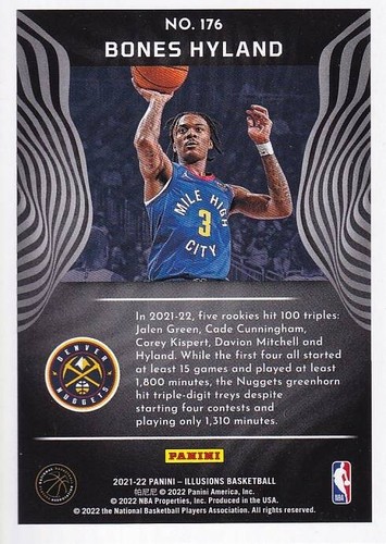 2021-22 Panini Illusions Trophy Collection - Rookies #176 Bones Hyland (RC) - Picture 3 of 3