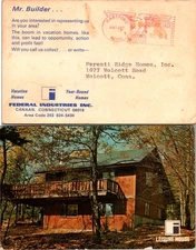 Postcard Leisure House Connecticut Autumn Forest Scene