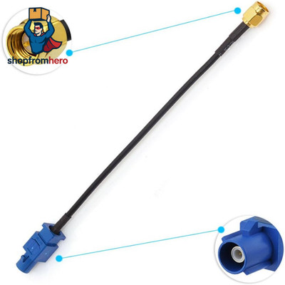 Eightwood GPS Antennenadapter Fakra C auf SMA Stecker Pigtail Kabel RG174 15 cm