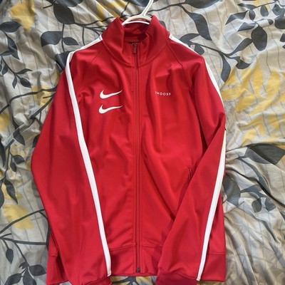 Nike Red Big Swoosh Track Jacket Size Medium Men's