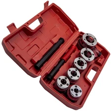 Ratchet Pipe Threading Threader Die Bar Head Handle Tools Set 1/4'' 3/4'' Manual