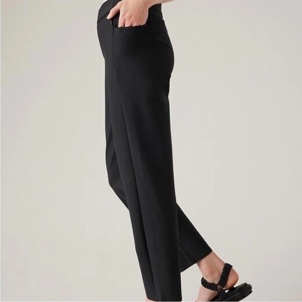 Athleta Stellar Trouser Pant size 12 in Black - Image 3 of 4