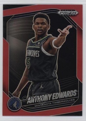 2024-25 Panini Prizm Black Red Prizm 279/299 Anthony Edwards #17 1iu6