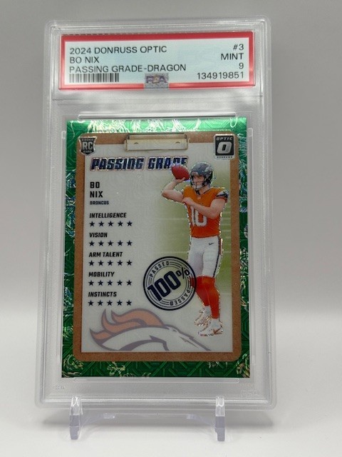 2024 PANINI DONRUSS OPTIC PASSING GRADE DRAGON #3  BO NIX  19/24