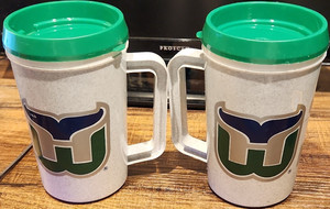 Betras Plastics NHL Hartford Whalers Logo 22oz Insulated Mug Set