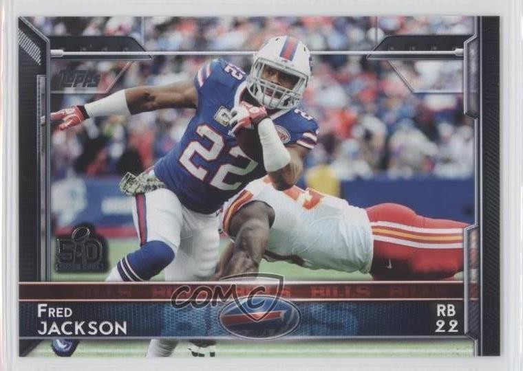 2015 Topps Topps.com Online Exclusive NFL 50th Super Bowl Fred Jackson #49 0h1