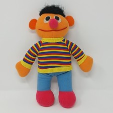 Vintage 1985 Playskool 10" Ernie Sesame Street Plush Stuffed Animal Doll Toy