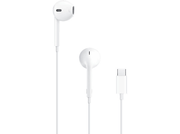 Apple EarPods USB-C, Auriculares de botón, Cable, Micrófono, Blanco