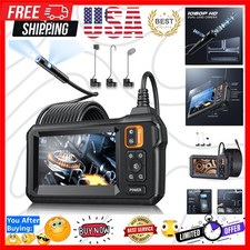 Endoscope Camera with Light, Inspection Borescope Camera with 4.3" IPS Screen...