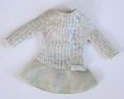 New ListingVintage 1970 Barbie Silver Sparkle MOD Dress Doll Outfit #1885