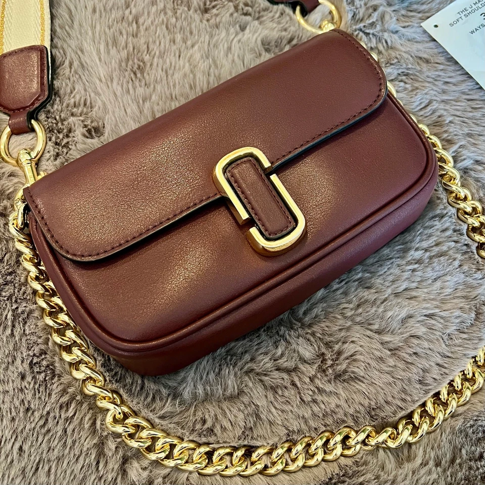 Marc by Marc Jacobs J Marc Soft Shoulder Bag Chianti Convertible 3 Way Gold - Image 2 of 4