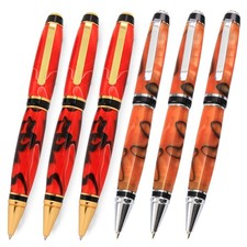 Cigar Pen Kit, Gold & Silver Variety, 6 Pack, Legacy Woodturning