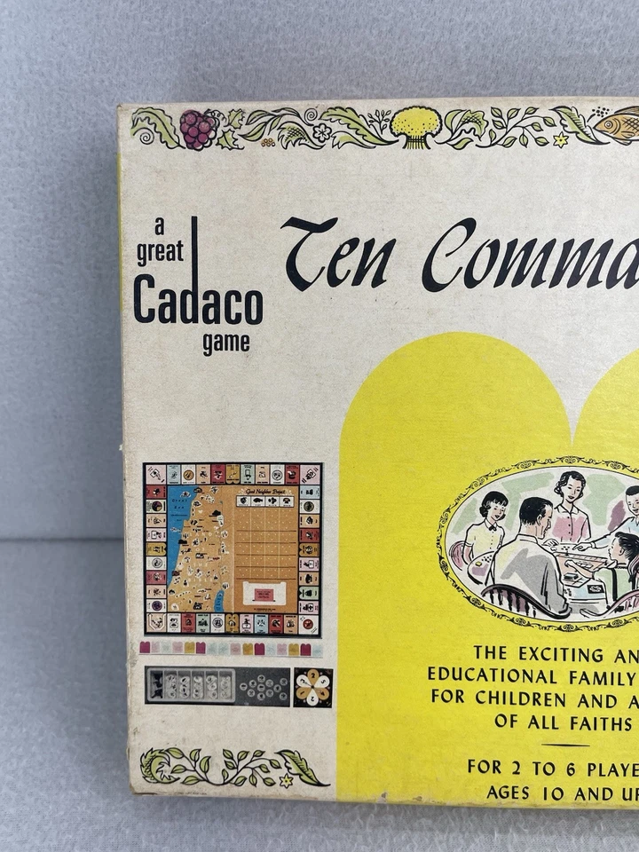 Ten Commandments Bible Board Game Cadaco No 263 Vintage 1966 NOT COMPLETE READ - Image 2 of 4