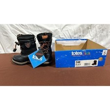 Totes Kids Snow Boots Size 5M Black ThermoLite