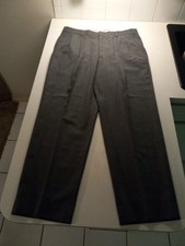 Hart Schaffner  Marx Gray Pure Virgin Wool Pleated Tweed Dress Trousers Sze 35