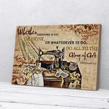 Do All To The Glory Of God Sewing Matte Poster Wall Art