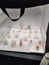 Lot Of 18 Assorted Glass Ornaments Some Handmade