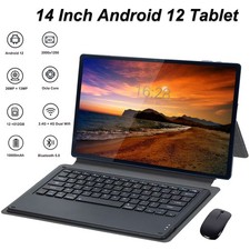 14in Tablet Ultra Big Android 12 Tablets 512GB ROM 12GB RAM IPS Bundle Keyboard