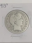 1913-S San Francisco Silver Barber Half Dollar 50C KEY DATE ONLY 604K Minted