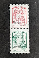 FRANCE 2013 PAIRE TIMBRE MARIANNE JEUNESSE SURCHARGE ISSUS DE FEUILLE neuf** MNH