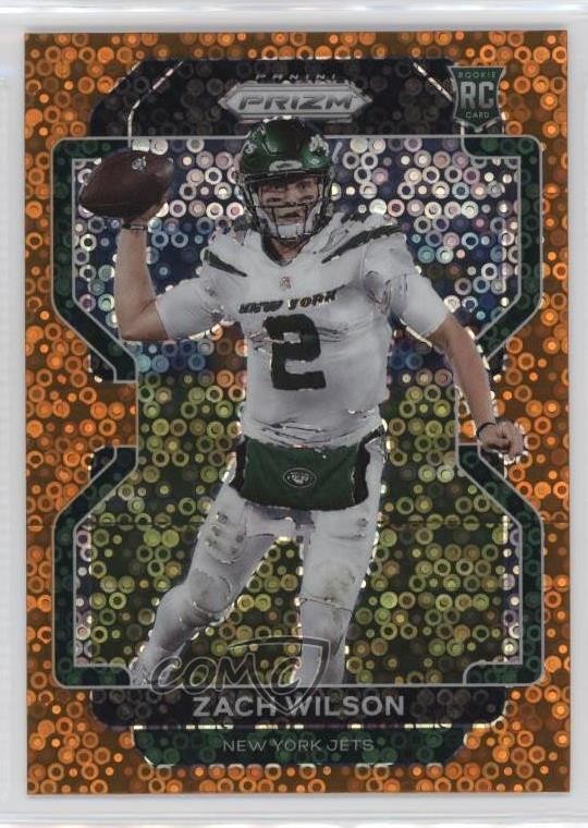 2021 Panini Prizm Rookie Orange Disco Prizm Zach Wilson #332 Rookie RC 1ls7