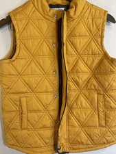 Gymboree Moto Boss Yellow Quilted Vest Sz L 10/12 Kids Puffer Vest Winter EUC