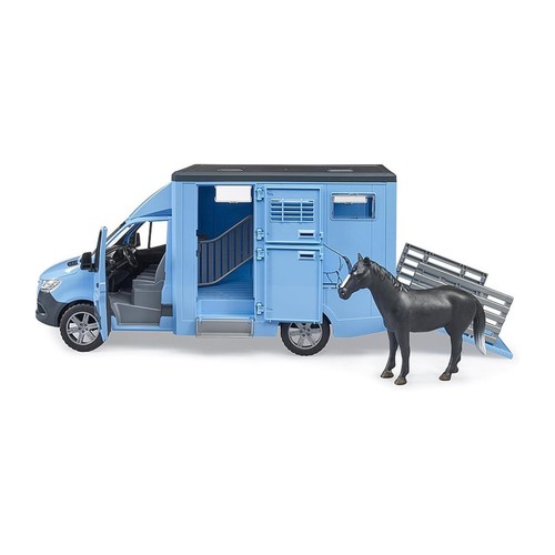 Bruder 02674 - Mercedes Benz Sprinter Trasporto Cavalli con Cortile, Fattoria - Foto 5 di 5