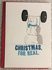 CHRISTMAS CARD RECYCLED PAPER GREETINGS "CHRISTMAS. FOR REAL. ONLY THE STRONG.."