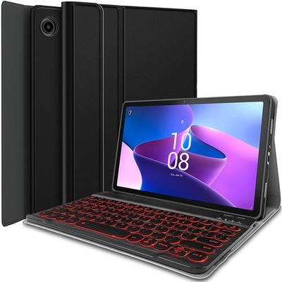 Backlit Keyboard Case for Lenovo Tab M10 Plus 3rd - 10.6 Black 