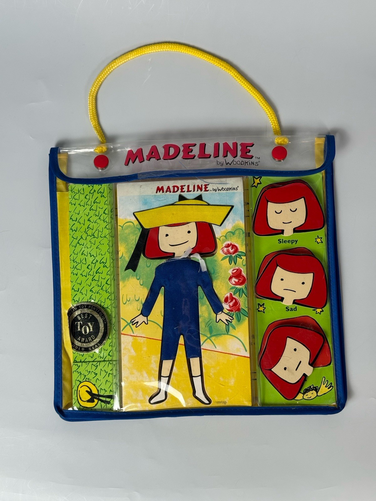 MADELINE Doll Wood Cloth Dress Up Playset with Carrying Case Woodkins Vintage
