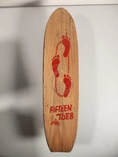 Vintage Nash "Fifteen Toes" Sidewalk Surfer Wood Skateboard Metal Trucks Wheels