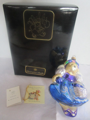 Radko Muffy Vanderbear Bear Plum Fairy Christmas Ornament 98-NAB-03 Box Tags