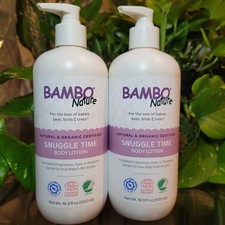 2x Bambo Nature Snuggle Time Baby Body Lotion Natural Organic Gentle Sensitive