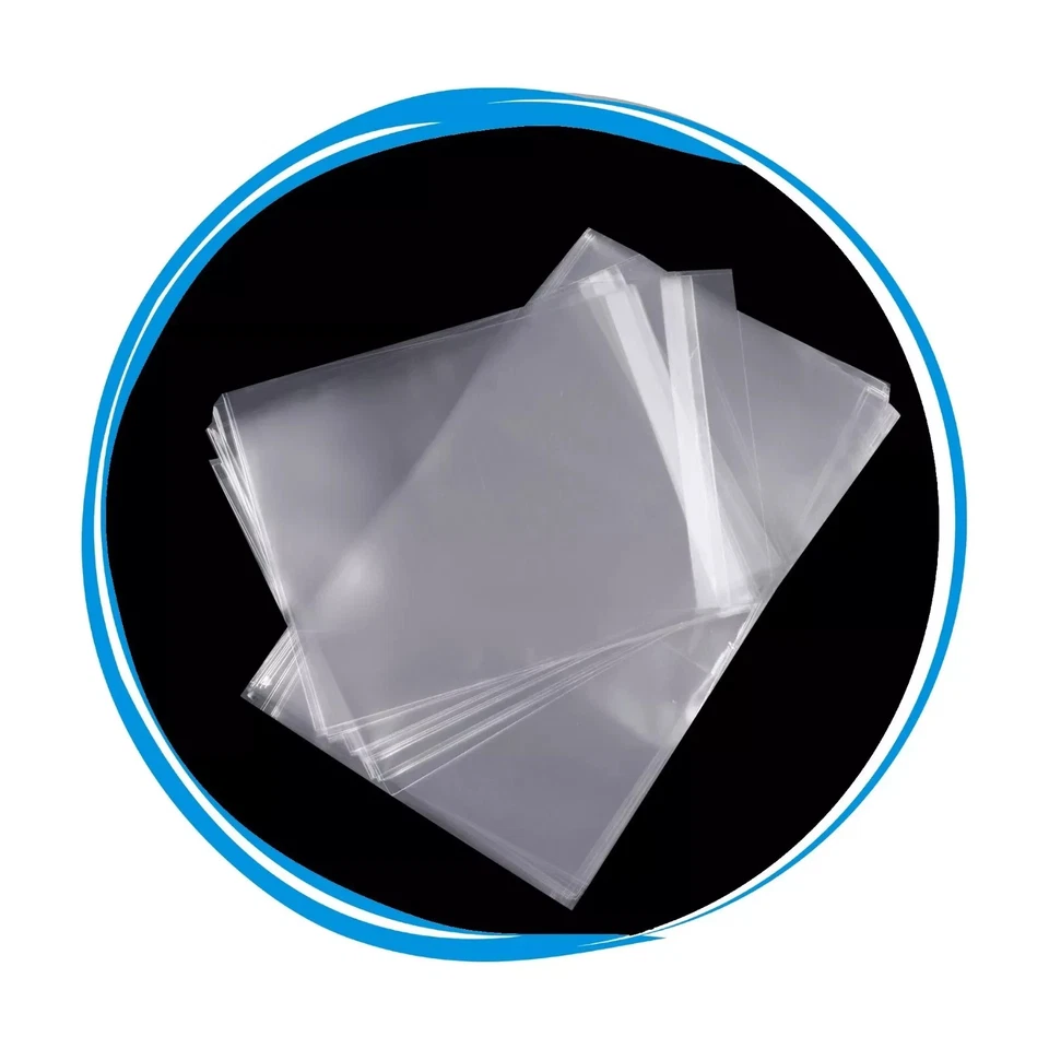 CD DVD Sleeves Wrap Bag Clear Cellophane OPP Resealable 7mm 14mm 5.2mm 10.4mm - image 2 of 4