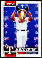2026 Topps celebration Mascots Rangers Captain #M-12 Rookie Insert Texas Rangers