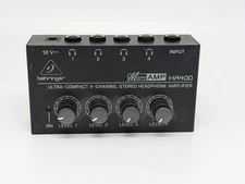 Behringer MicroAMP HA400 ultra-compact 4-channel stereo headphone amplifier