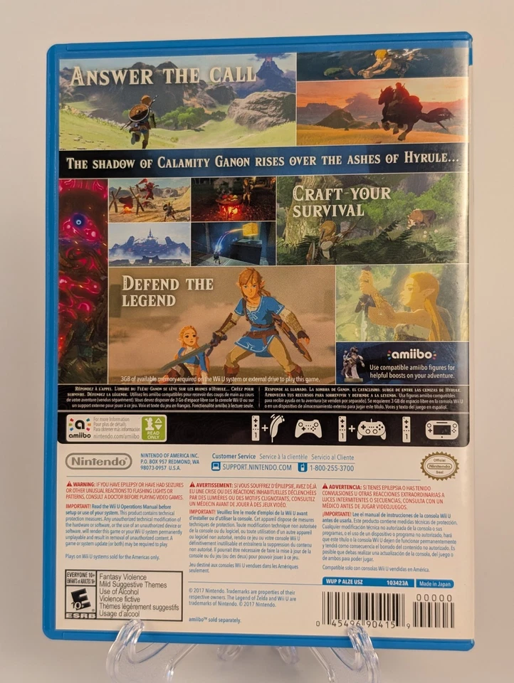 The Legend of Zelda: Breath of the Wild (Nintendo Wii U)➡️CIB  -Tested- MINT📀! - Image 2 of 4