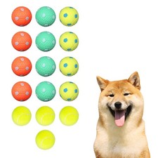 16 Pack 2 Inch Mini Tennis Balls, Dog, Pet, Rubber, Fetch, Small, Medium, Toys