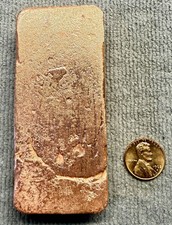 Copper Bullion Ingot 17.6 Oz 1.1 Pound Cu Hand Poured .999 Crafts Art Collecting