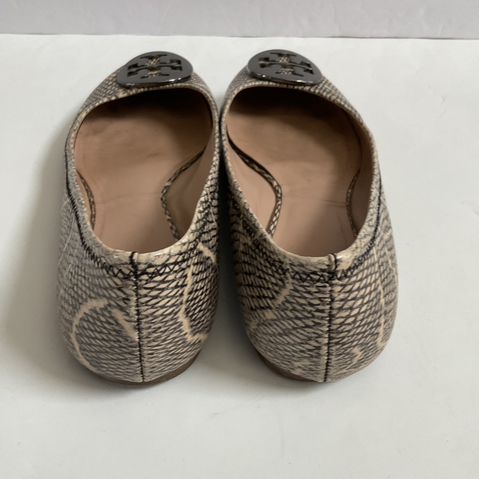 Tory Burch Reva Snakeskin Python Embossed Ballet … - image 9