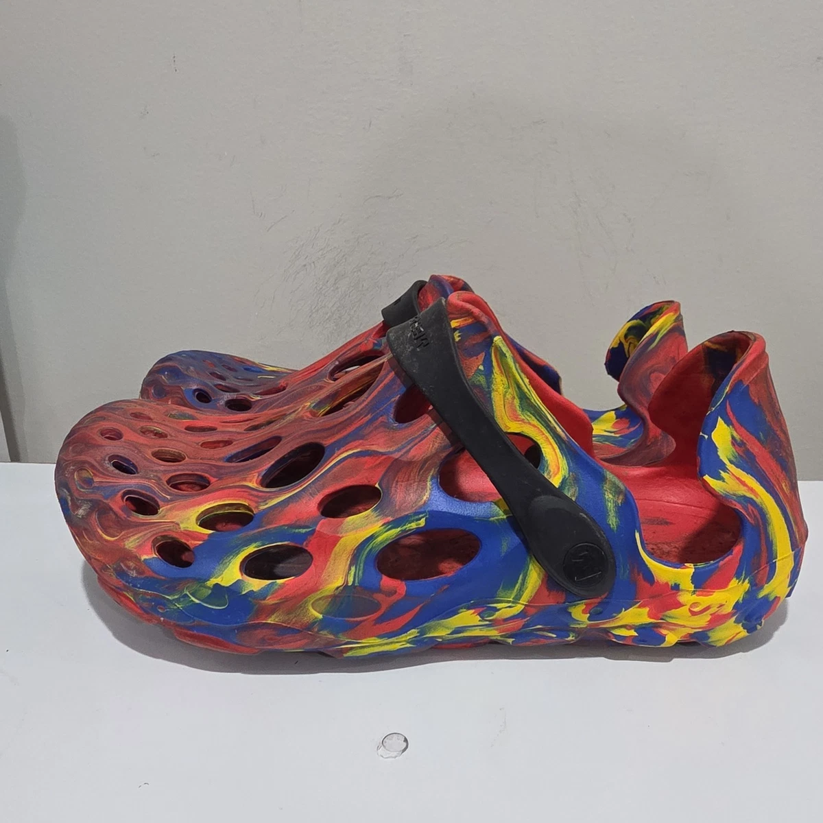 Merrell Hydro Moc Drift Shoes Mens Sz 9 Red Yellow Slip On Rubber Clogs‎ Water Merrell Hydro Moc Drift - Mens Red/Blue/High Vis main image 2